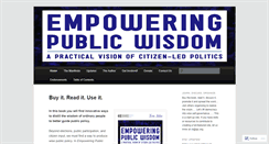 Desktop Screenshot of empoweringpublicwisdom.us